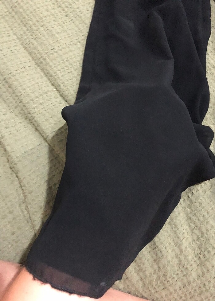 Şifon siyah pantolon  40 -42 beden - Görsel 2