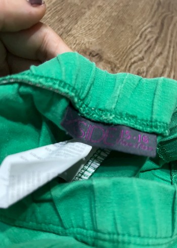 Rahat Kesim Yeşil Çiçekli Kız çocuk tunik tayt  Takım - Görsel 4