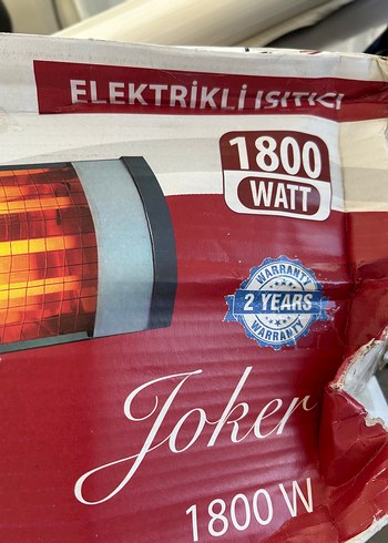 Joker 1800W Kırmızı Elektrikli Isıtıcı