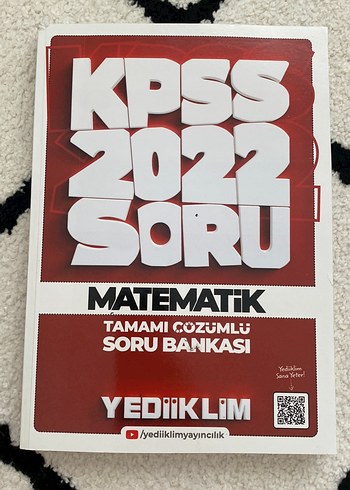 Yediiklim KPSS 2022 Matematik Soru Bankası Tamamı Çözümlü