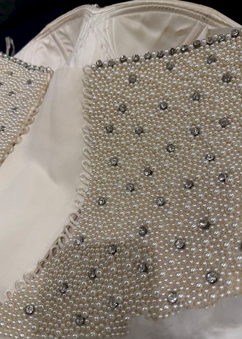 Boncuk İşlemeli Straplez Mini Büstiyer - Görsel 5