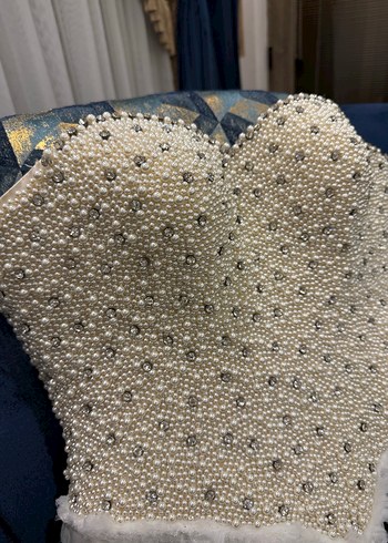 Boncuk İşlemeli Straplez Mini Büstiyer - Görsel 2