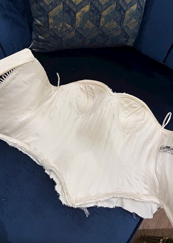 Boncuk İşlemeli Straplez Mini Büstiyer - Görsel 6