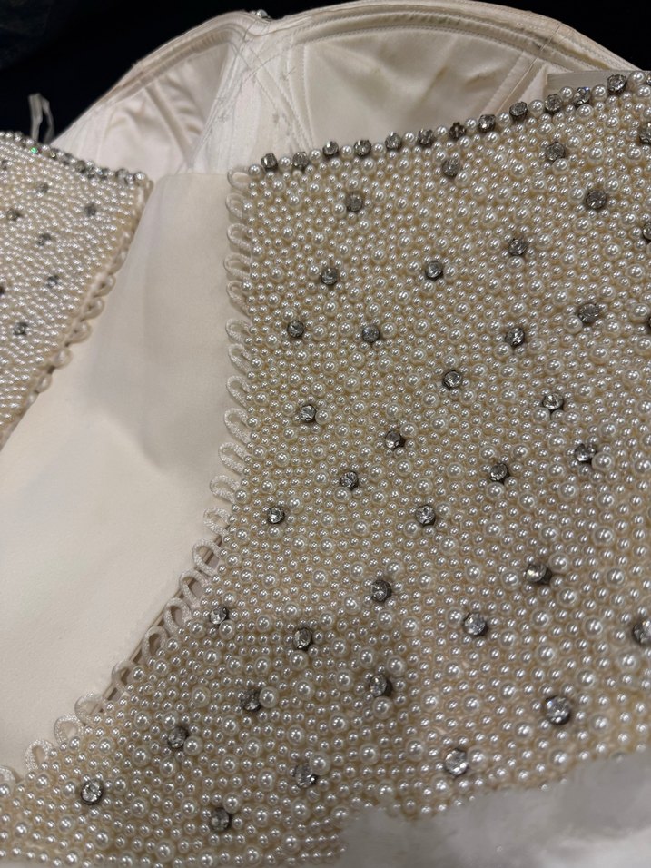 Boncuk İşlemeli Straplez Mini Büstiyer - Görsel 5