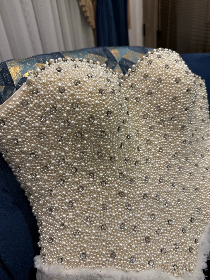 Boncuk İşlemeli Straplez Mini Büstiyer - Görsel 2