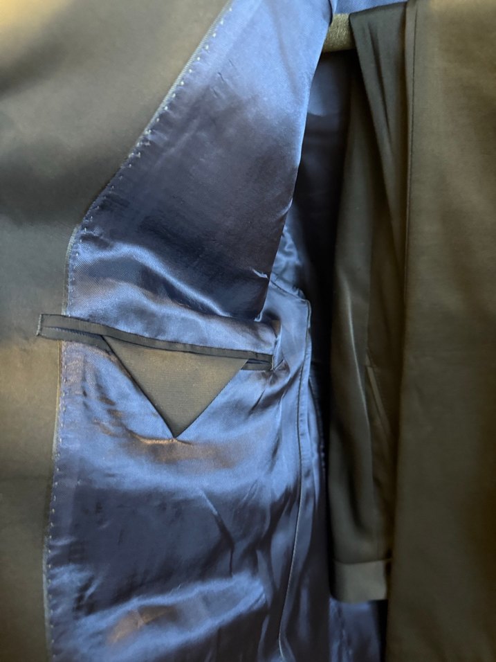 Lacivert Düğmeli Erkek Takım Elbise smokin - Görsel 2