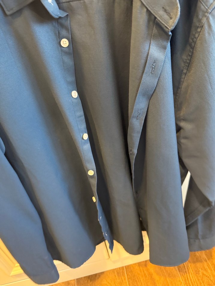 Düğmeli Lacivert Erkek Kot Gömlek - Görsel 3