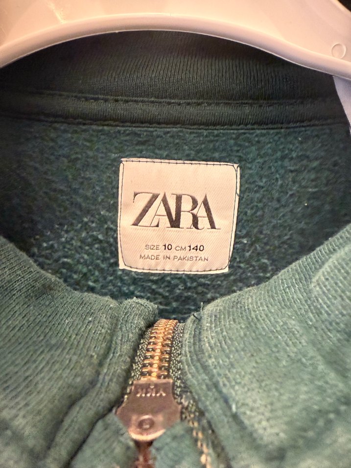 Erkek Çocuk Yeşil Gri Fermuarlı Ceket - Görsel 3