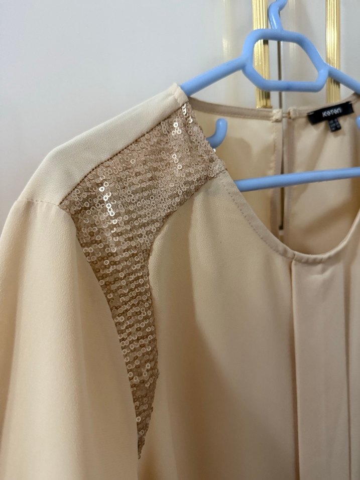 Pudra Uzun Kollu Kadın Bluz - Görsel 2