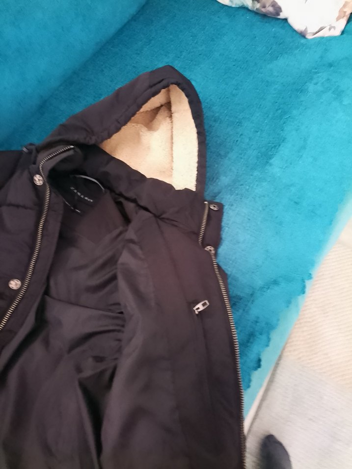 Düğmeli Siyah Kadın Kışlık Mont - Görsel 2