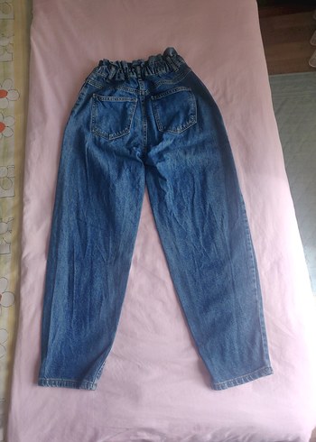 s Beden Kadın Mavi Midi Denim Pantolon