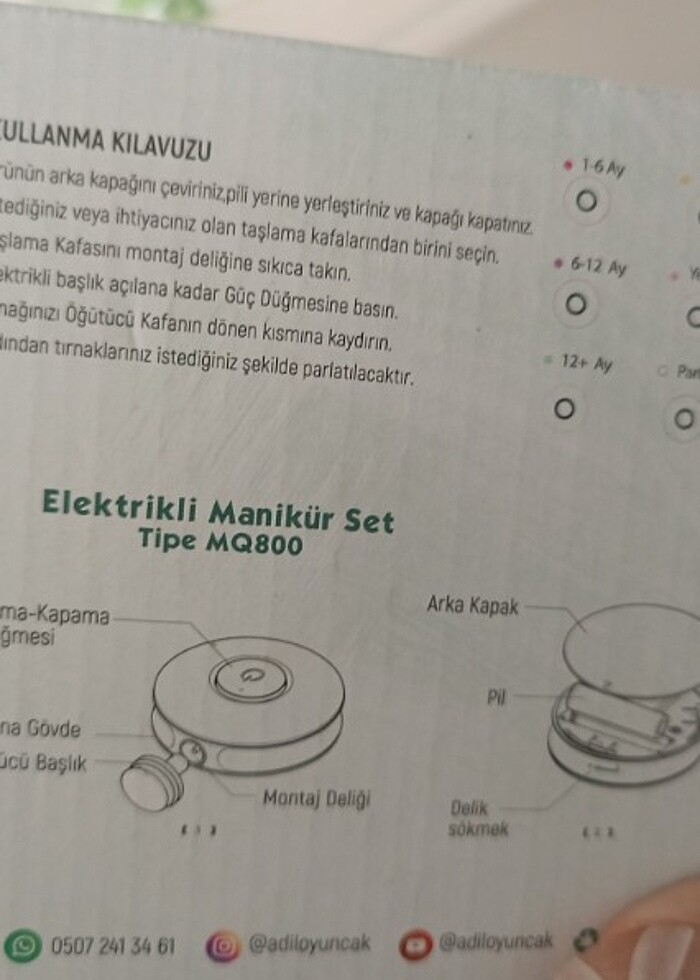 Elektrikli manikür set bebek - Görsel 4