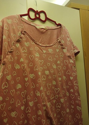 Pembe Hamile ve Emzirme Gecelik - Görsel 3