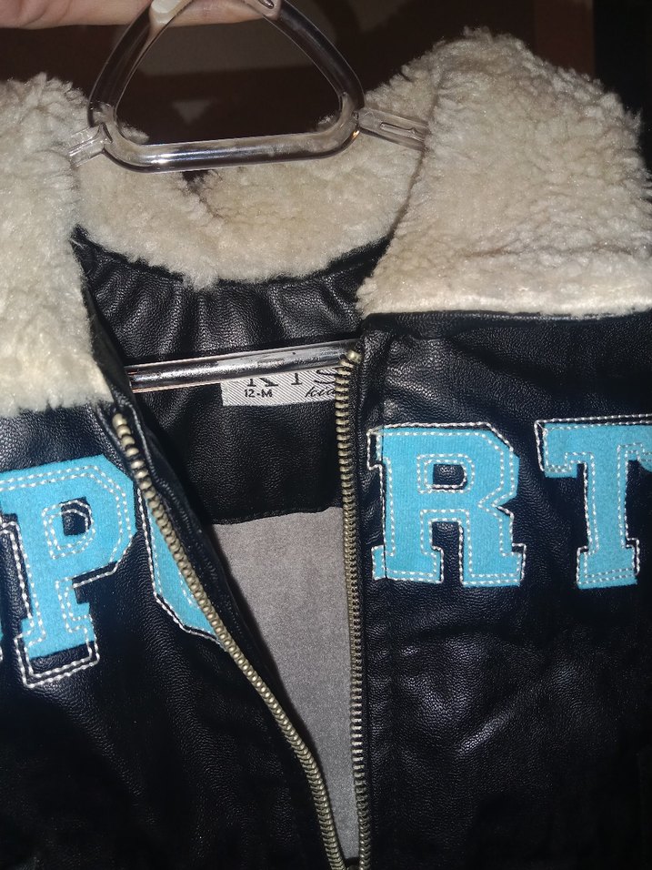 Erkek Çocuk Siyah Deri Kürklü Biker Ceket - Görsel 3