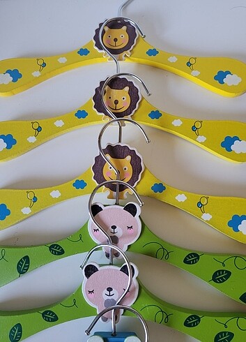 Beden Renk 7 adet ahşap zara home çocuk askısı
