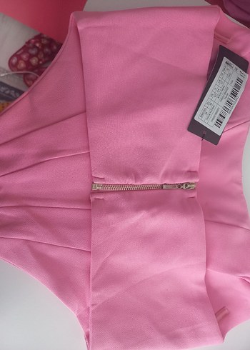 Pilise Detaylı  Pembe krop - Görsel 3