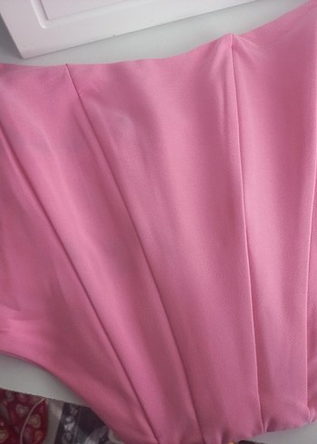 Pilise Detaylı  Pembe krop - Görsel 2