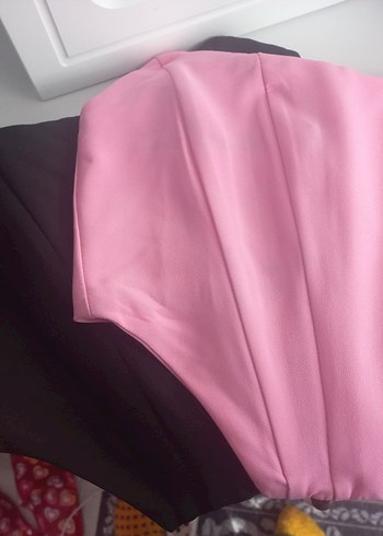 Pilise Detaylı  Pembe krop - Görsel 6