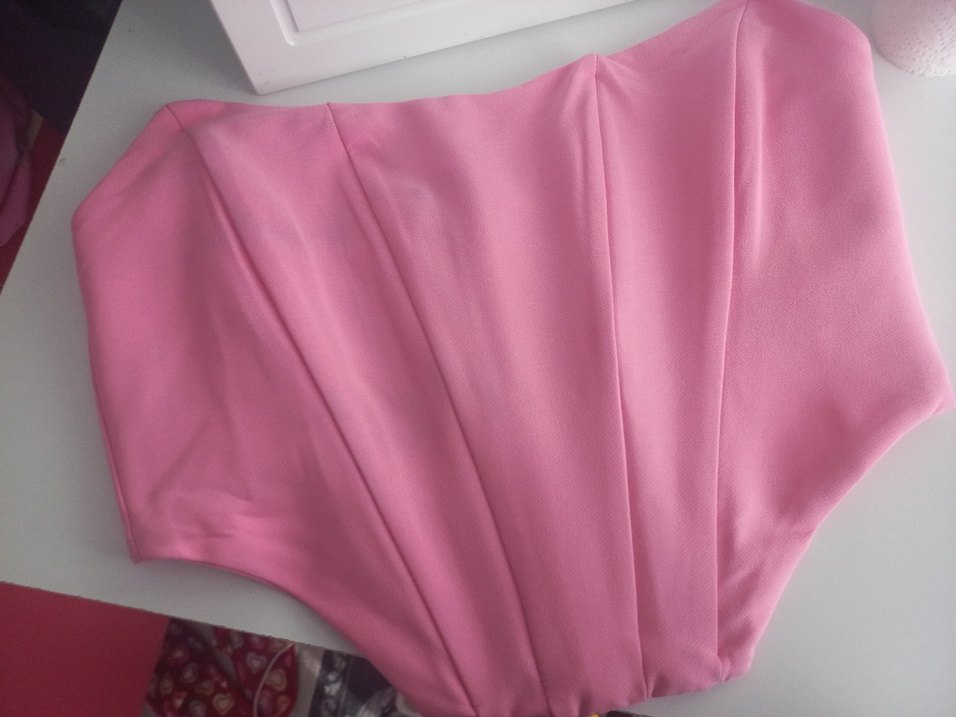 Pilise Detaylı  Pembe krop - Görsel 2