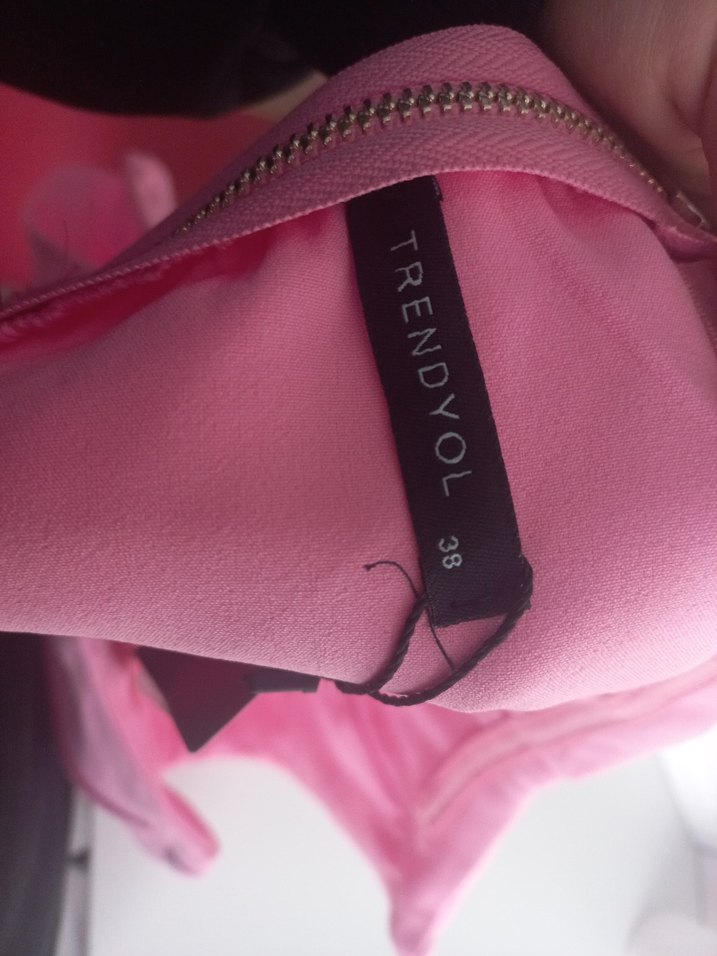 Pilise Detaylı  Pembe krop - Görsel 5