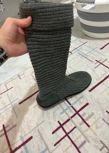 Gri Örgü Ugg Kadın Bot - Görsel 2