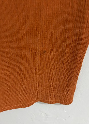 Kahverengi Midi Sade Kadın Elbise - Görsel 4