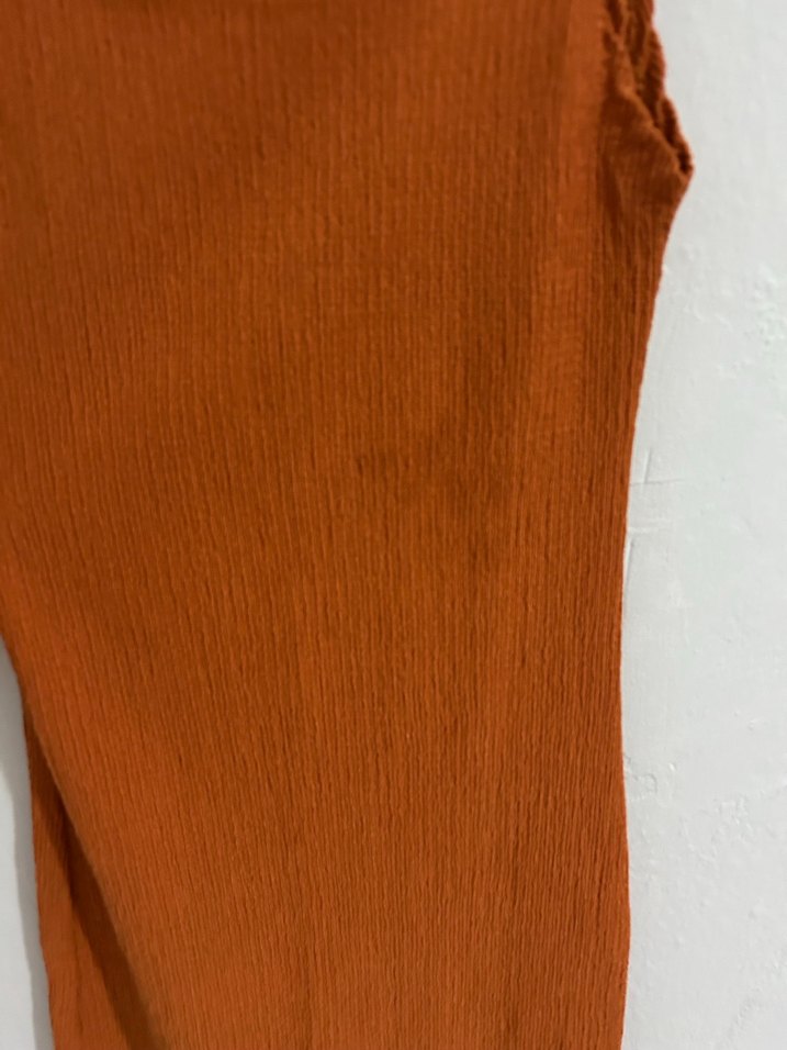 Kahverengi Midi Sade Kadın Elbise - Görsel 3