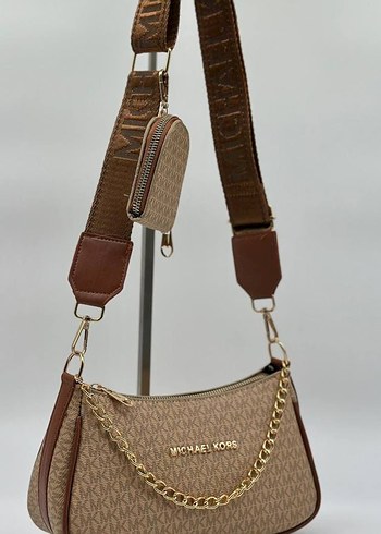 Michael Kors Kahverengi Zincir Detaylı Deri Çanta