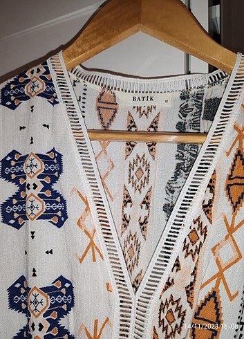 Batik uzun elbise - Görsel 4