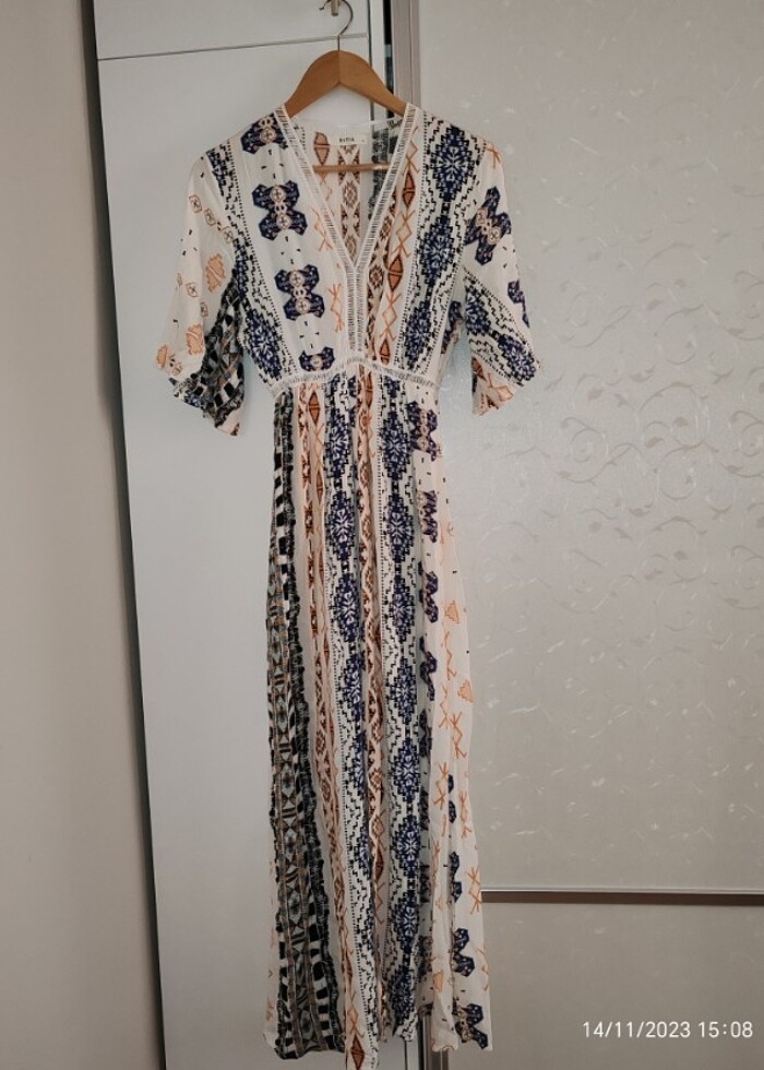 Batik uzun elbise - Görsel 2