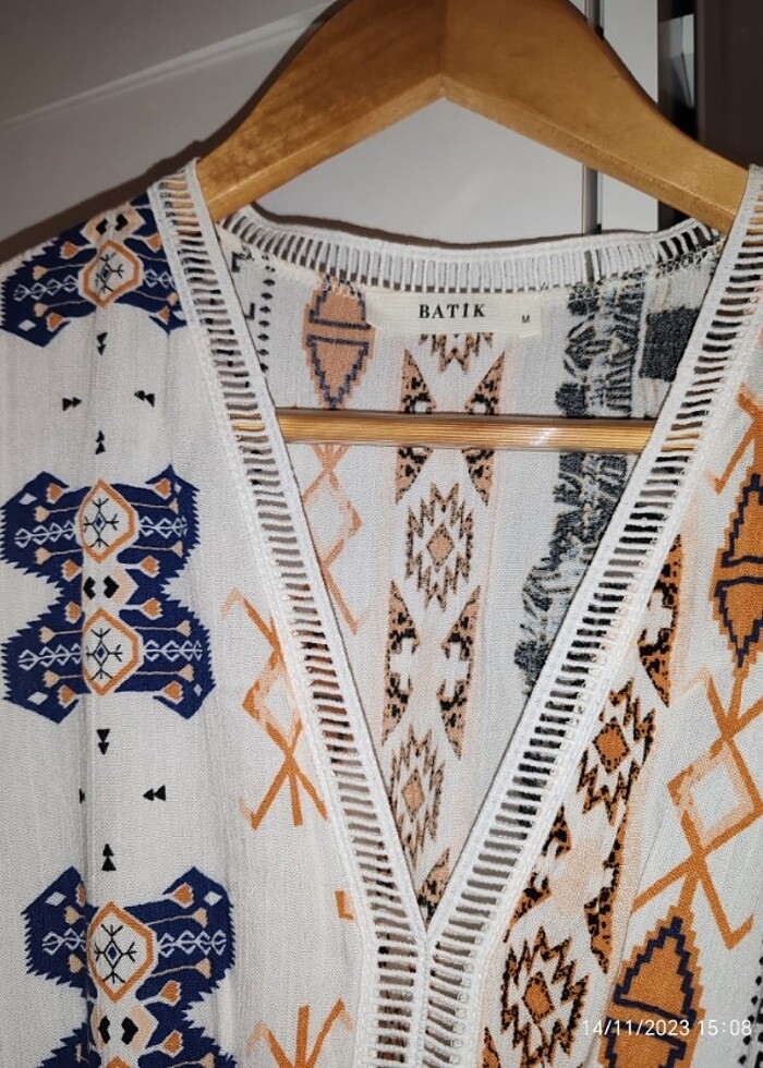 Batik uzun elbise - Görsel 4