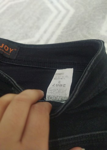 Siyah Kemerli Kadın Skinny Jean - Görsel 3