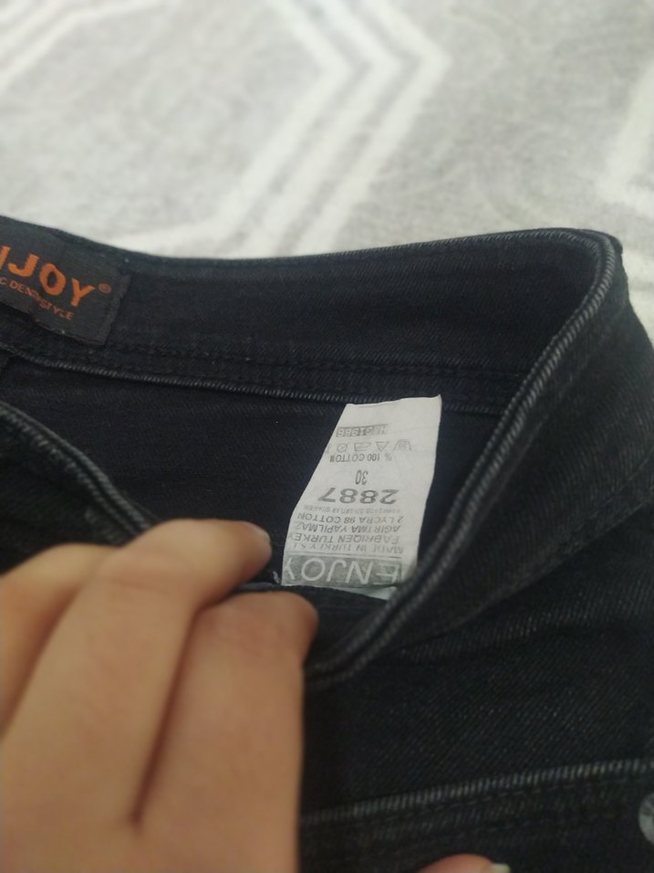 Siyah Kemerli Kadın Skinny Jean - Görsel 3