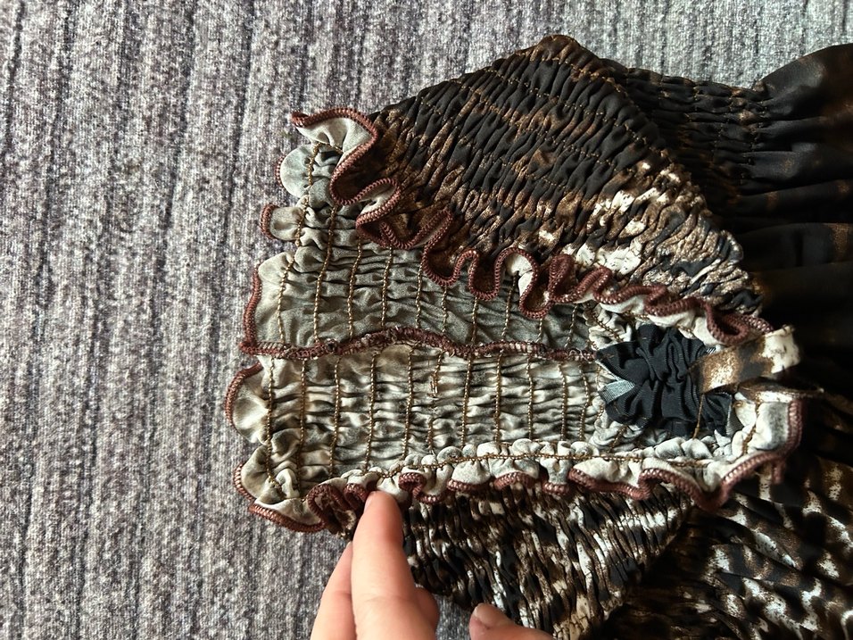 Straplez leopar elbise - Görsel 3