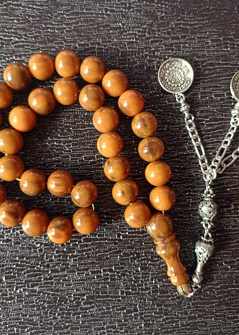 Parlak Kahverengi Erkek Tesbih Boncukları - Görsel 3