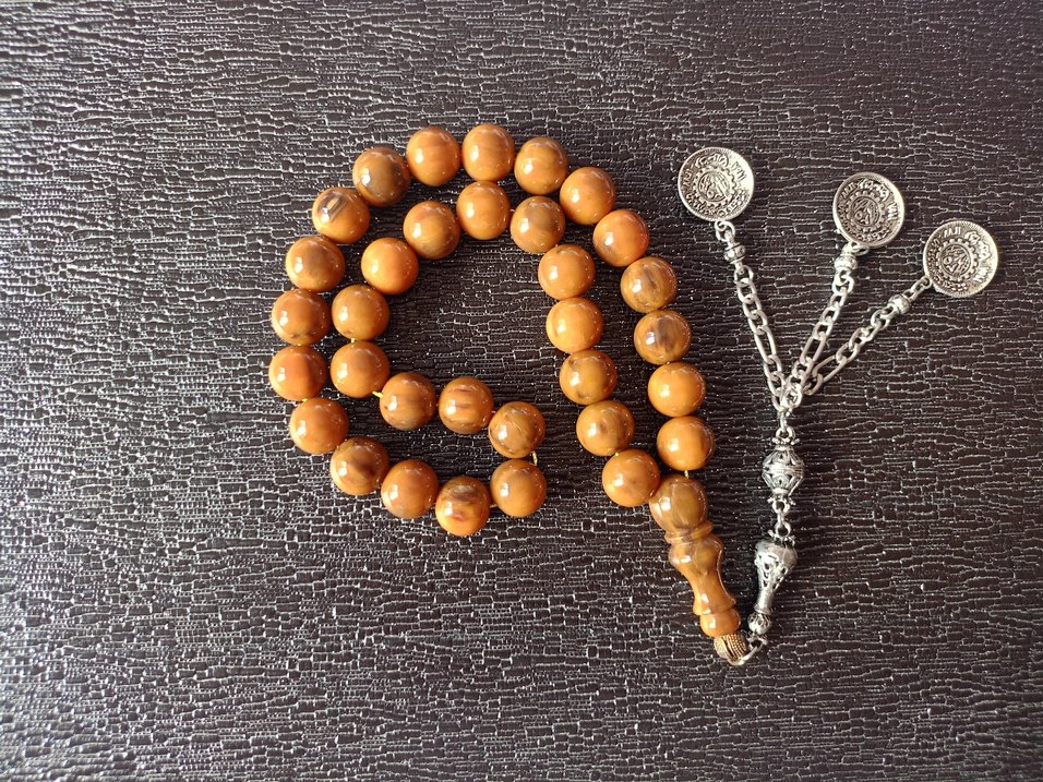 Parlak Kahverengi Erkek Tesbih Boncukları - Görsel 4
