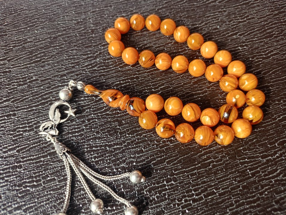 Parlak Turuncu Bohem Erkek Tesbih - Görsel 2