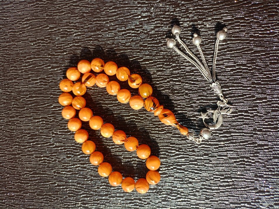 Parlak Turuncu Bohem Erkek Tesbih - Görsel 5