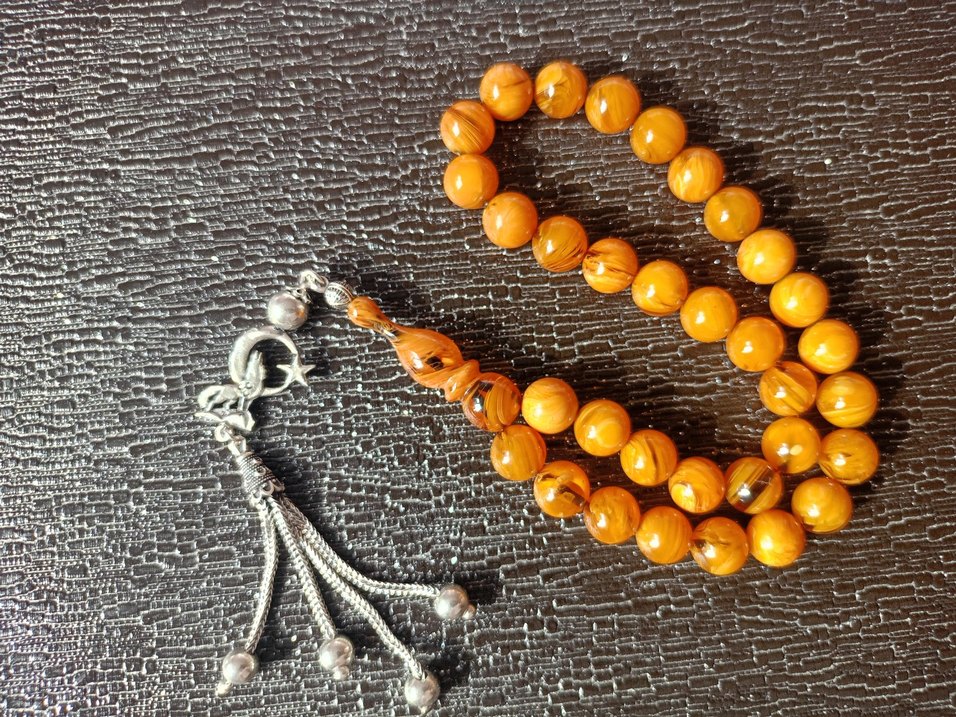Parlak Turuncu Bohem Erkek Tesbih - Görsel 4