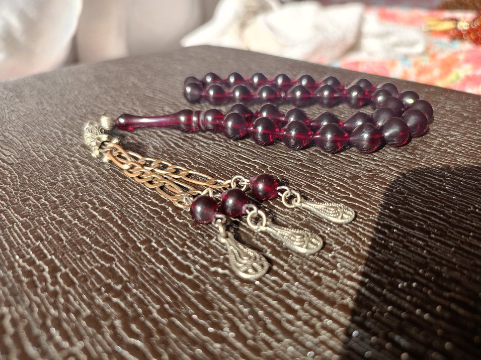 Bordo Vintage Erkek Tesbih - Görsel 2