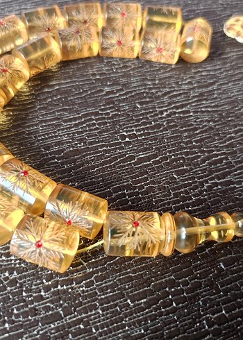 Erkek  Tarzı Altın Renk Tesbih kaya damla zirkon taş işlemeli - Görsel 6