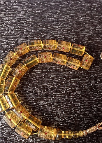 Erkek  Tarzı Altın Renk Tesbih kaya damla zirkon taş işlemeli - Görsel 9