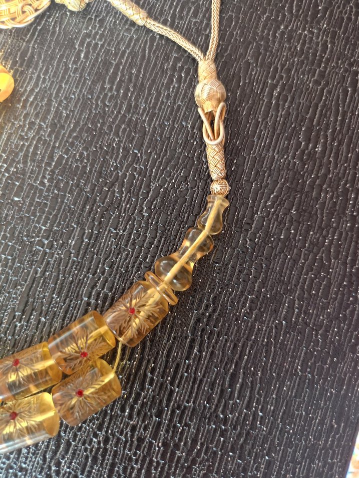 Erkek  Tarzı Altın Renk Tesbih kaya damla zirkon taş işlemeli - Görsel 4