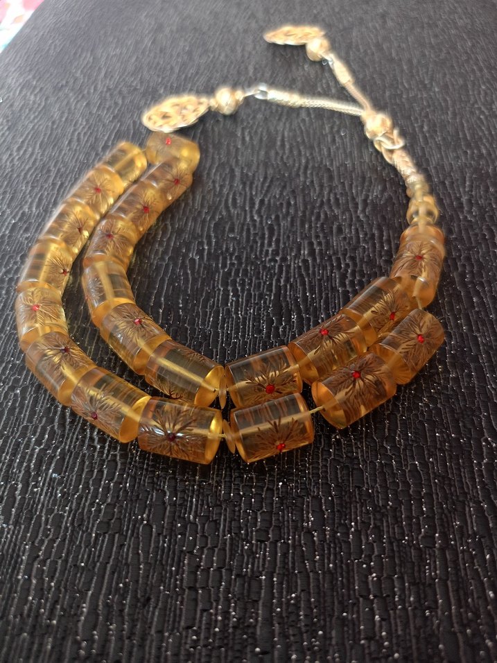 Erkek  Tarzı Altın Renk Tesbih kaya damla zirkon taş işlemeli - Görsel 3