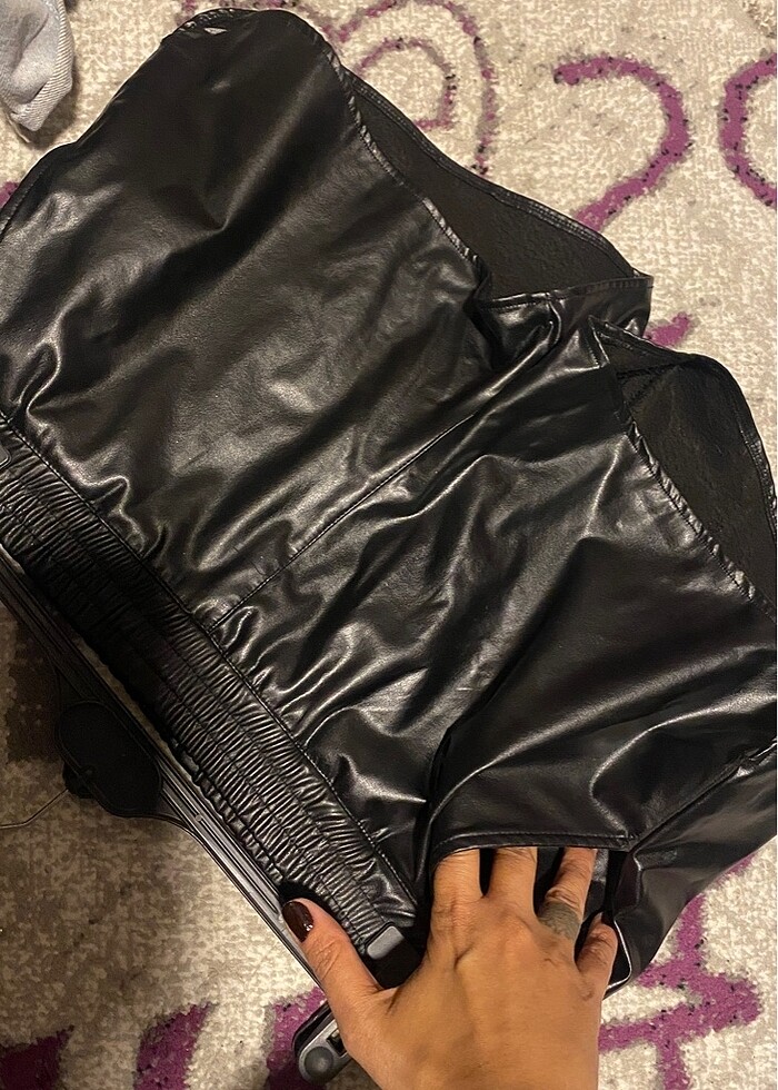 Deri mini şort - Görsel 3