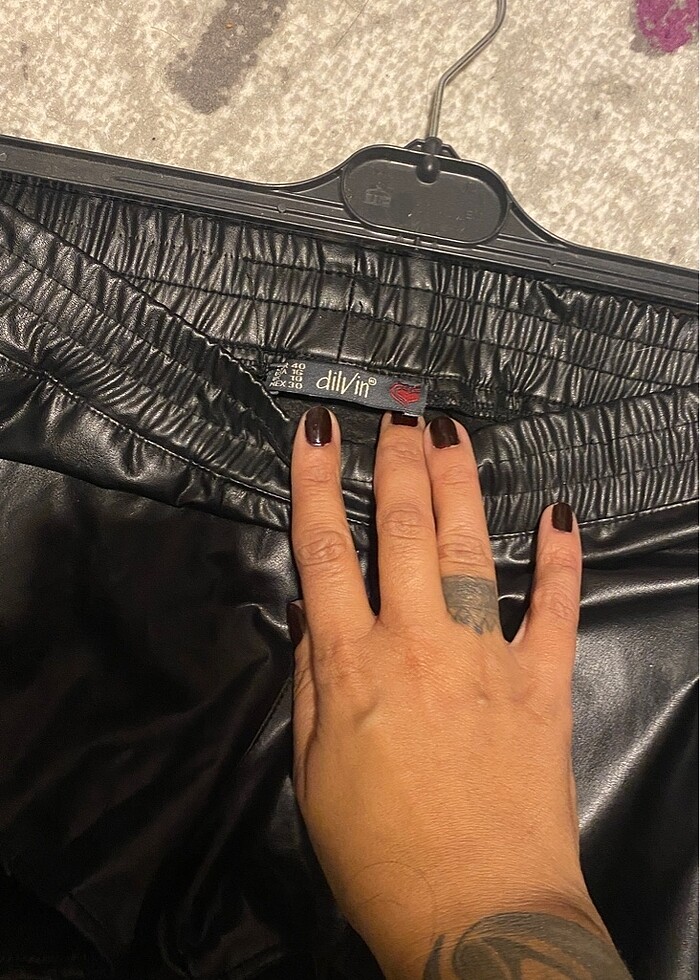 Deri mini şort - Görsel 5