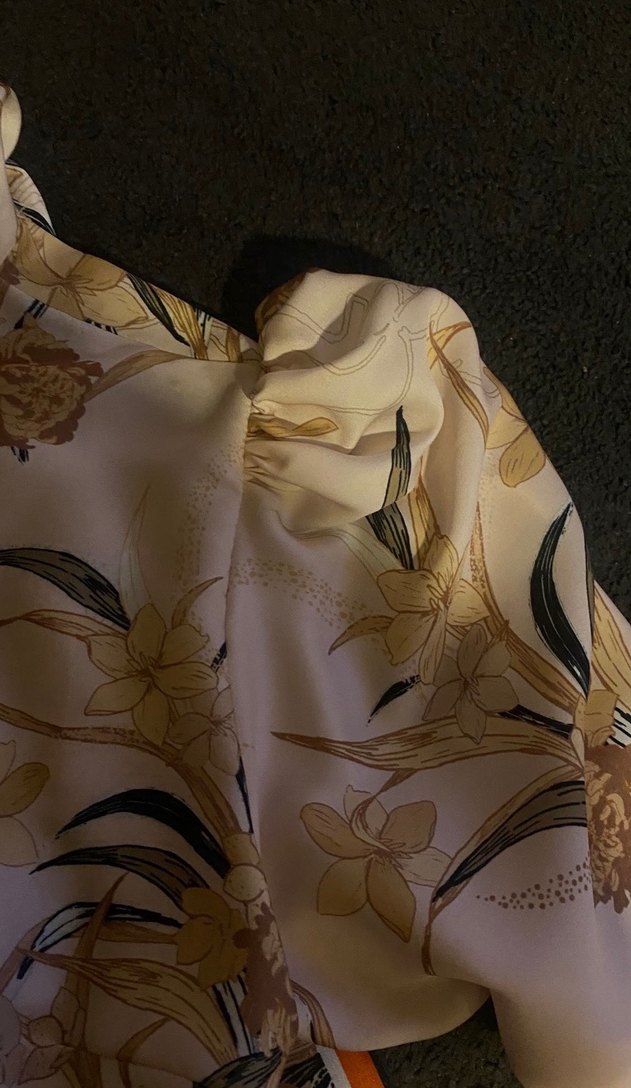 BSL Saten Desenli Şort Elbise - Görsel 5