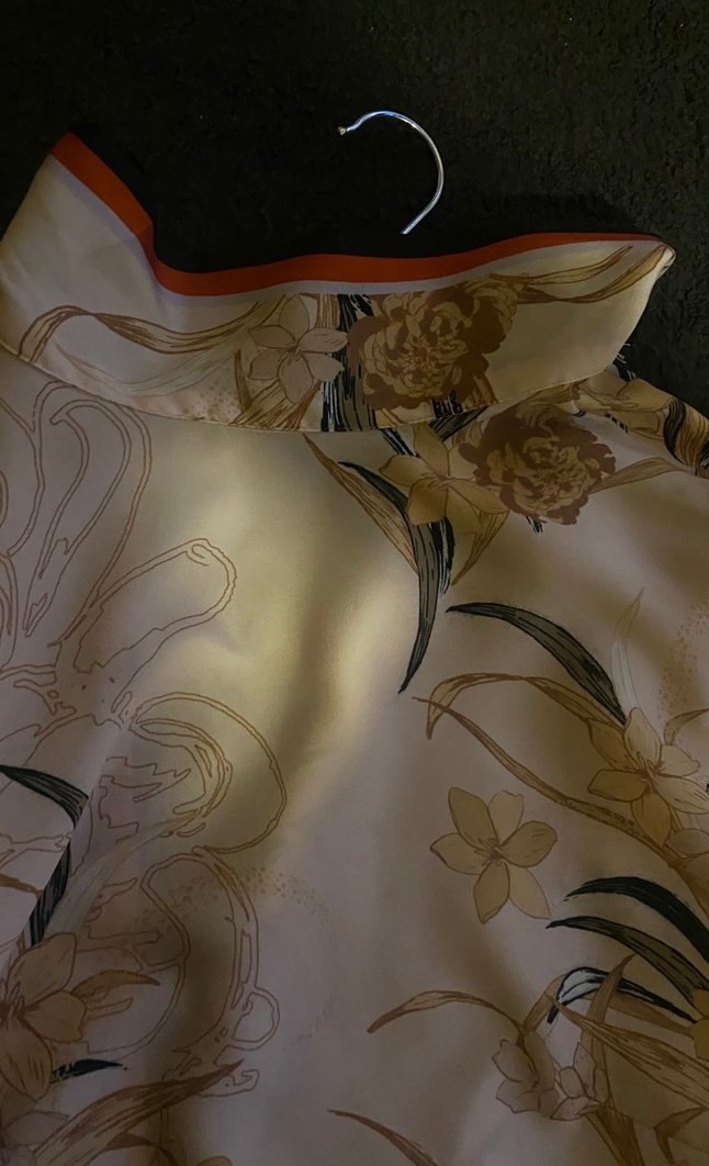 BSL Saten Desenli Şort Elbise - Görsel 4