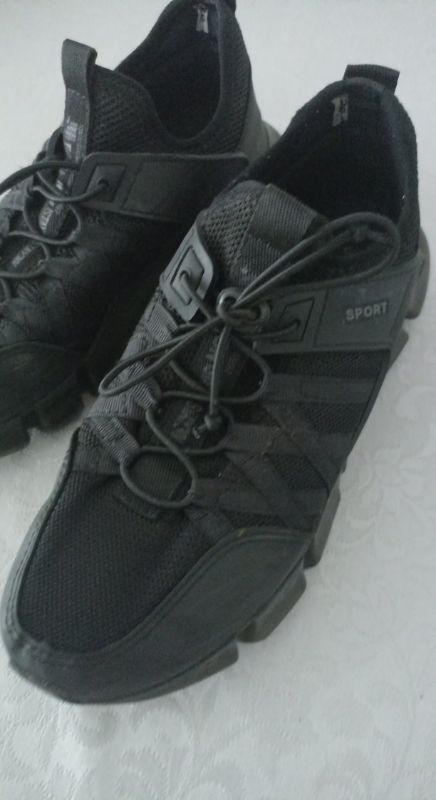 Siyah Erkek Spor Ayakkabı Bağcıklı - Görsel 2