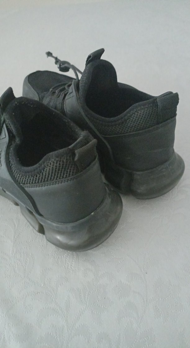 Siyah Erkek Spor Ayakkabı Bağcıklı - Görsel 4